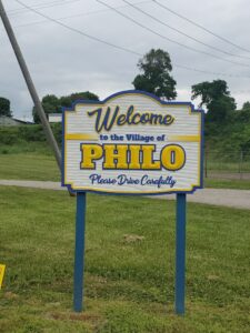 Entrance sign at Philo